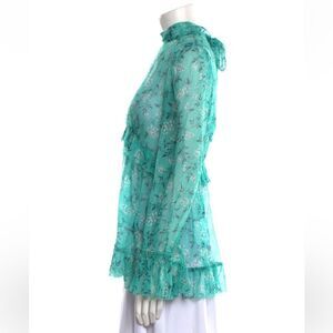 Zimmerman Blouse - 2 Item Bundle - Sheer Silk Top - XS  - Gucci Sunglasses y2k